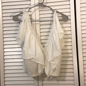 Lacy crop top small makeup stain on inside